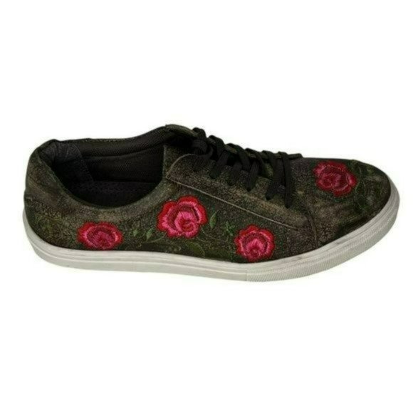 Roper Brown Madeline Embroidered Floral Western Country Boho Sneakers Size 10 - Picture 6 of 14